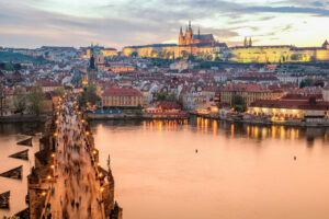 Prague Castle in the evening